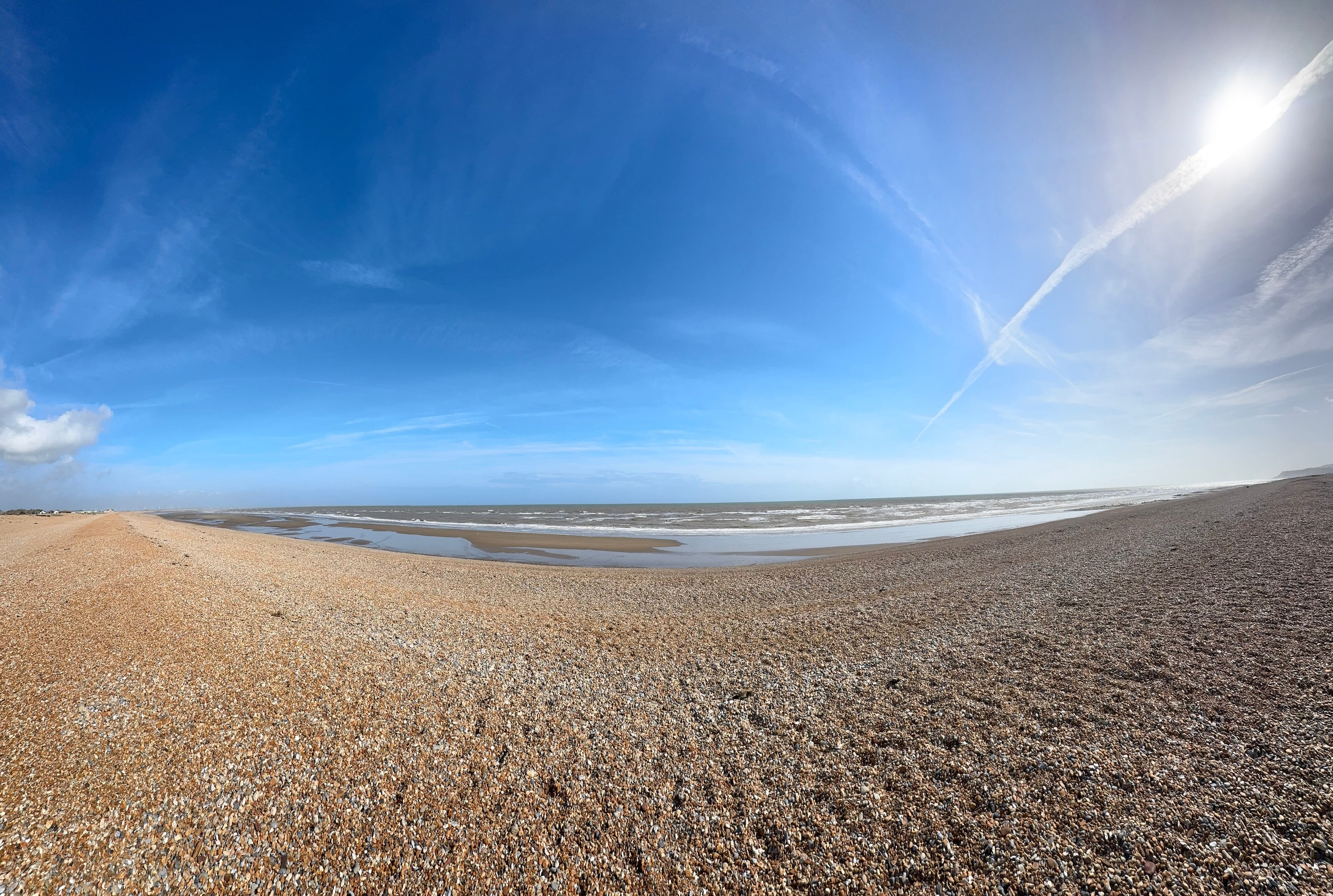 Winchelsea beach on the East Sussex coast where lessons take place