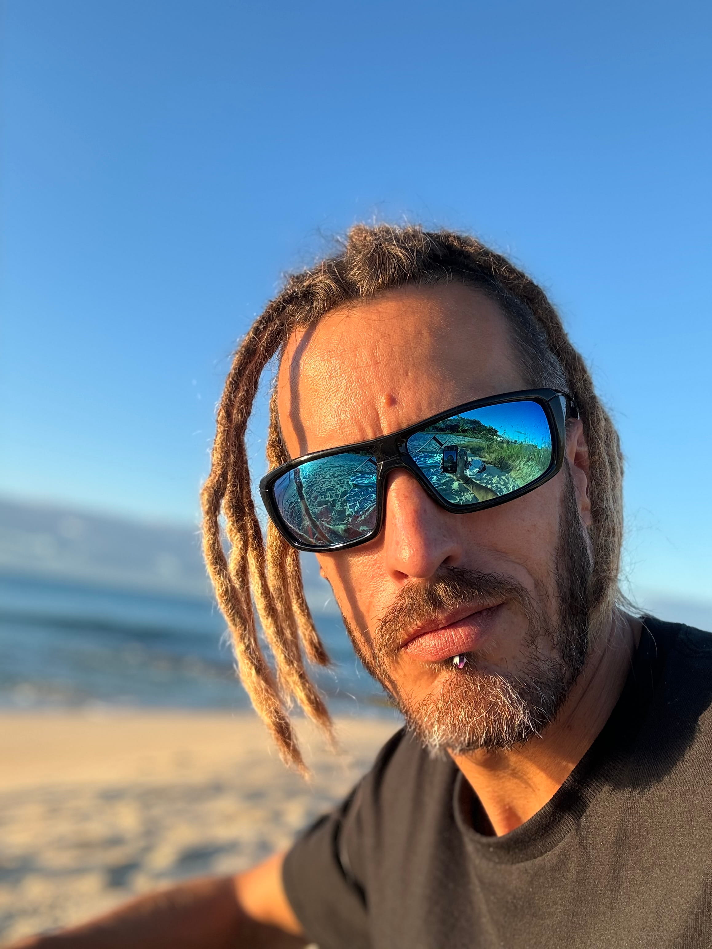 Kite surf instructor on the water